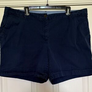 Talbots Navy blue the weekend weekender chino  Shorts 18w
